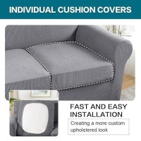 Turquoize 4 Piece Sofa Covers For 3 Cushion Couch Sofa Slipcover Soft Couch Cover For Dogswashable Sofa Furniture Covers With 3