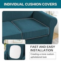 Turquoize 3 Piece Sofa Covers For 2 Cushion Couch Sofa Slipcover Soft Couch Cover For Dogswashable Sofa Furniture Covers With 2