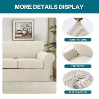 Turquoize 4 Piece Couch Cover Sofa Covers For 3 Cushion Couch Sofa Slipcovers Washable Sofa Cover For Dogs With Individual Couch