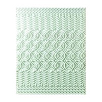 Mellow 4 Inch 5-Zone Memory Foam Mattress Topper  Calming Green Tea Infusion  Short Queen