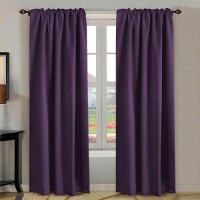 Hversailtex Blackout Curtains Thermal Insulated Window Treatment Panels Room Darkening Blackout Drapes For Living Room Back Tab