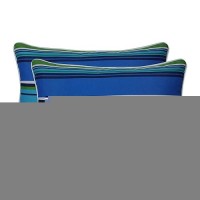 Pillow Perfect Stripe Indooroutdoor Accent Throw Pillow Plush Fill Weather And Fade Resistant Lumbar 115 X 185 Bl