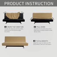 Easygoing Stretch Futon Slipcover Armless Futon Bed Cover Furniture Protector Without Armrests With Elastic Bottom For Kids So