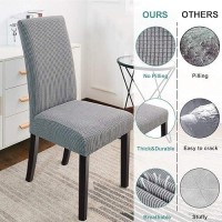 Northern Brothers Chair Covers For Dining Room 8 Pack Chair Slipcovers Stretch Chair Covers Protector Cover For Hotel  Dining Room  Banquet (Light Grey)