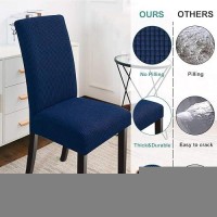 Northern Brothers Chair Covers Stretch Chair Covers  8 Pack Chair Slipcovers Dining Chair Protector Cover For Hotel  Dining Room  Banquet (Navy Blue)