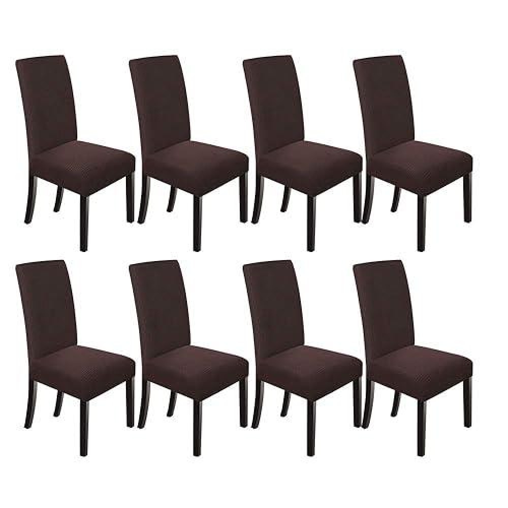 Northern Brothers Dining Room Chair Covers Set Of 8  Parsons Chair Slipcover Fit Stretch Dining Chair Slipcover  Chololate