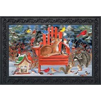 Briarwood Lane Snow Day Gathering Winter Doormat Chair Indooroutdoor 30 X 18