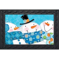 Briarwood Lane Snow Buds Winter Doormat Snowman Indooroutdoor 30 X 18