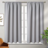 Bgment Rod Pocket Short Blackout Curtains For Bedroom Thermal Insulated Room Darkening Curtain For Living Room 52 X 45 Inch