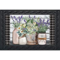 Briarwood Lane Farmhouse Flowers Spring Doormat Rustic Floral Indoor Outdoor 30 X 18