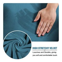 Hversailtex Real Velvet Plush 3 Piece Stretch Sofa Covers Couch Covers For 2 Cushion Couch Sofa Slipcovers Width Up To 90 Inch