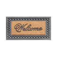 A1Hc Natural Coir And Rubber Door Mat 23X38 Thick Durable Doormats For Indoor Outdoor Entrance Heavy Duty Thin Profile Door M