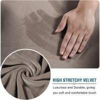 Hversailtex Real Velvet Plush 3 Piece Stretch Sofa Covers Couch Covers For 2 Cushion Couch Sofa Slipcovers Width Up To 90 Inch