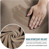 Hversailtex Real Velvet Plush 3 Piece Stretch Sofa Covers Couch Covers For 2 Cushion Couch Sofa Slipcovers Width Up To 90 Inch