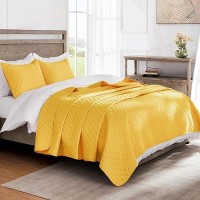 Exclusivo Mezcla Ultrasonic Reversible Full Queen Quilt Bedding Set With Pillow Shams Lightweight Quilts Queen Size Soft Bedsp