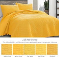 Exclusivo Mezcla Ultrasonic Reversible Full Queen Quilt Bedding Set With Pillow Shams Lightweight Quilts Queen Size Soft Bedsp