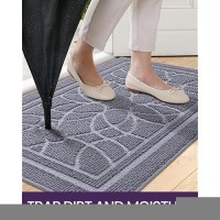 Dexi Front Door Mat For Home Entrance 24X36 Nonslip Absorbent Floor Mats Lowprofile Washable Doormat For Entryway Garage