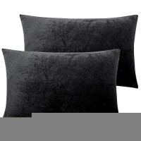 Ntbay 2 Pack Zippered Velvet King Pillowcases Super Soft And Cozy Luxury Fuzzy Flannel Pillow Cases With Zipper 20X36 Inches