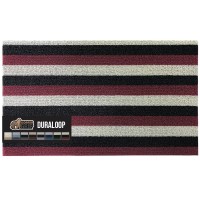 Gorilla Grip Heavy Duty Striped Doormat Thick Bristles Crush Proof Texture Catches Dirt From Shoes Strong Backing Easy To C