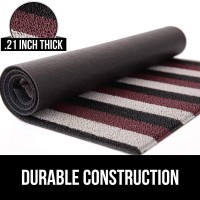 Gorilla Grip Heavy Duty Striped Doormat 48X36 Thick Bristles Crush Proof Texture Catches Dirt From Shoes Strong Backing Ea