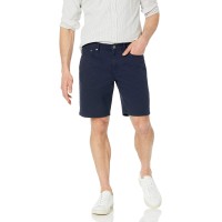 Amazon Essentials Mens Straight-Fit 9 Inseam Stretch 5-Pocket Short, Midnight Blue, 32