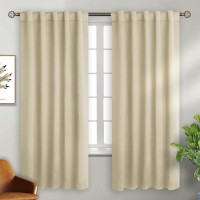 Bgment Rod Pocket And Back Tab Blackout Curtains For Bedroom Thermal Insulated Room Darkening Curtains For Living Room 2 Wind