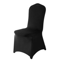 Ascoza 100 Pack Black Spandex Chair Covers For High Back Chairs In Stretch Washable Fabric For Wedding, Party,Holidays,Celebration And Other Special Events