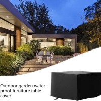 Bwbg Patio Furniture Covers Waterproof, Outdoor Furniture Cover Rectangle Heavy Duty Garden Table Cover Square Tear Resistance Outdoor Dining Set Covers -Black Oxford Fabric ( 36X36X36Inch)