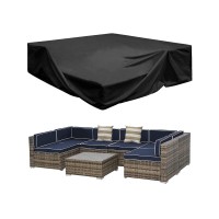 Patio Furniture Sectional Set Covers Large Water Resistant Outdoor Furniture Set Covers Loveseat Covers Heavy Duty 110 Inch L X 85 Inch W X 28 Inch H