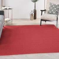 Nourison Essentials Indooroutdoor Brick Red 5 X Square Area Rug Easy Cleaning Non Shedding Bed Room Living Room Dining Ro