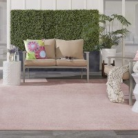 Nourison Essentials Indooroutdoor Pink 7 X 10 Area Rug Easy Cleaning Non Shedding Bed Room Living Room Dining Room Back