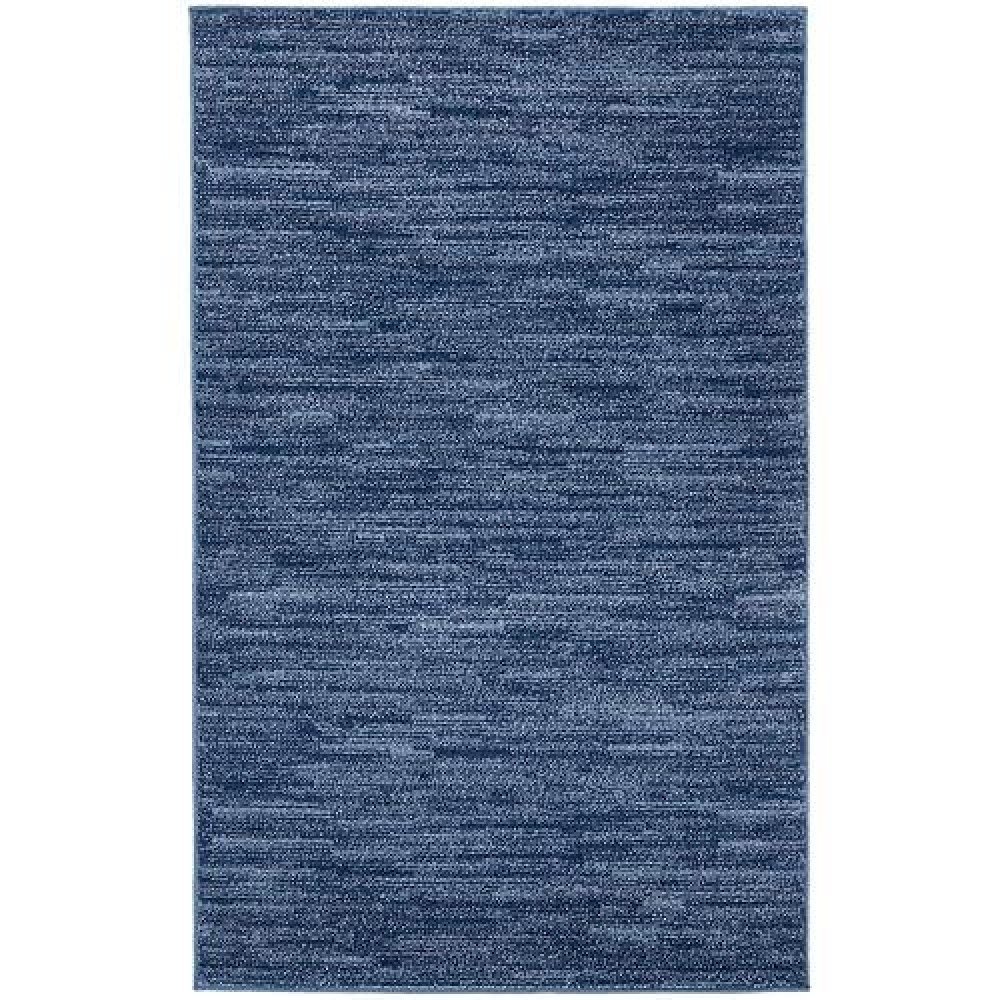 Nourison Essentials Indooroutdoor Navy Blue 3 X 5 Area Rug Easy Cleaning Non Shedding Bed Room Living Room Dining Room