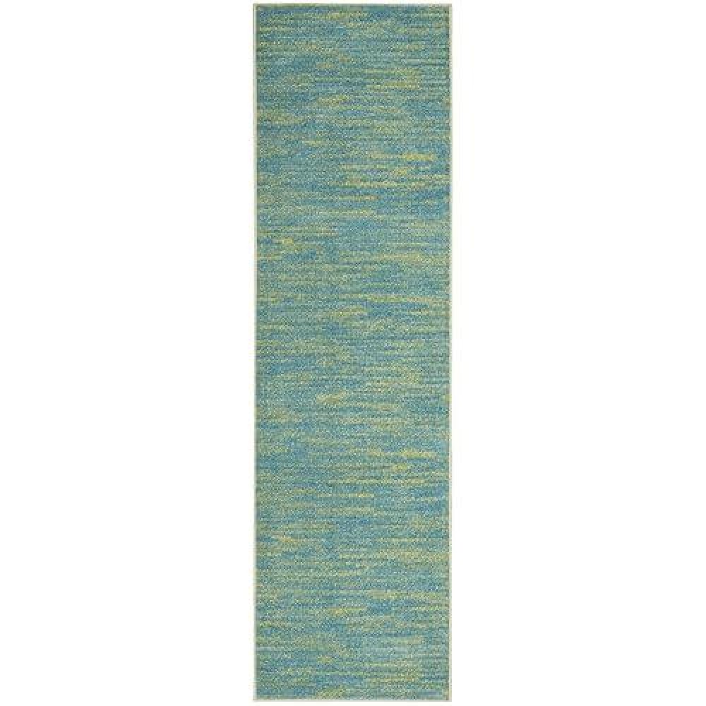 Nourison Essentials Indooroutdoor Blue Green 22 X 10 Area Rug Easy Cleaning Non Shedding Bed Room Living Room Dining R