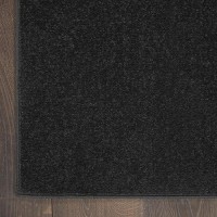 Nourison Essentials Indooroutdoor Black 9 X Square Area Rug Easy Cleaning Non Shedding Bed Room Living Room Dining Room