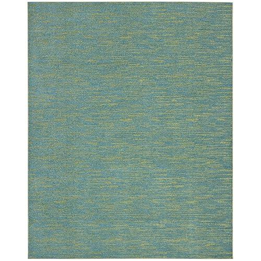 Nourison Essentials Indooroutdoor Blue Green 7 X 10 Area Rug Easy Cleaning Non Shedding Bed Room Living Room Dining Room