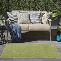 Nourison Essentials Indooroutdoor Green 3 X 5 Area Rug Easy Cleaning Non Shedding Bed Room Living Room Dining Room Back