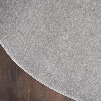 Nourison Essentials Indooroutdoor Silver Grey 8 X Round Area Rug Easy Cleaning Non Shedding Bed Room Living Room Dining R