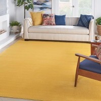 Nourison Essentials Indooroutdoor Yellow 9 X 12 Area Rug Easy Cleaning Non Shedding Bed Room Living Room Dining Room Ba