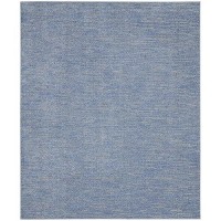 Nourison Essentials Indooroutdoor Bluegrey 10 X 14 Area Rug Easy Cleaning Non Shedding Bed Room Living Room Dining Room