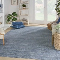 Nourison Essentials Indooroutdoor Bluegrey 10 X 14 Area Rug Easy Cleaning Non Shedding Bed Room Living Room Dining Room