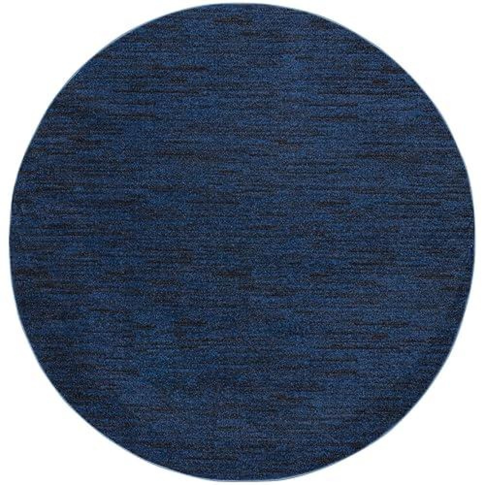 Nourison Essentials Indooroutdoor Midnight Blue 8 X Round Area Rug Easy Cleaning Non Shedding Bed Room Living Room Dining