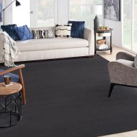 Nourison Essentials Indooroutdoor Black 9 X 12 Area Rug Easy Cleaning Non Shedding Bed Room Living Room Dining Room Bac