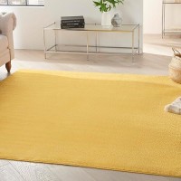 Nourison Essentials Indooroutdoor Yellow 5 X Square Area Rug Easy Cleaning Non Shedding Bed Room Living Room Dining Room