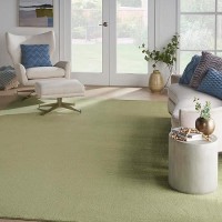 Nourison Essentials Indooroutdoor Green 9 X 12 Area Rug Easy Cleaning Non Shedding Bed Room Living Room Dining Room Bac