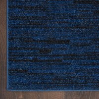 Nourison Essentials Indooroutdoor Midnight Blue 7 X 10 Area Rug Easy Cleaning Non Shedding Bed Room Living Room Dining R