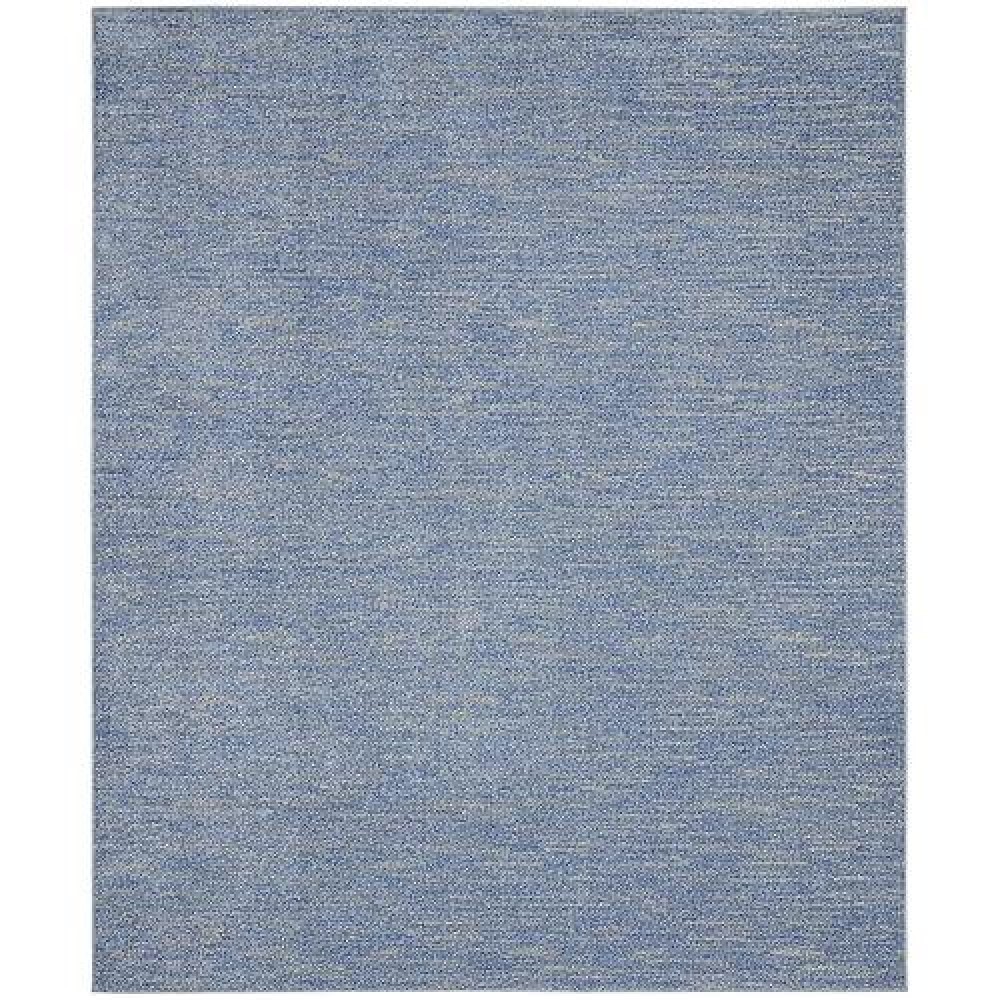 Nourison Essentials Indooroutdoor Bluegrey 8 X 10 Area Rug Easy Cleaning Non Shedding Bed Room Living Room Dining Room