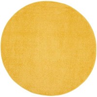 Nourison Essentials Indooroutdoor Yellow 6 X Round Area Rug Easy Cleaning Non Shedding Bed Room Living Room Dining Room