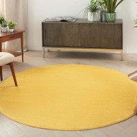 Nourison Essentials Indooroutdoor Yellow 6 X Round Area Rug Easy Cleaning Non Shedding Bed Room Living Room Dining Room