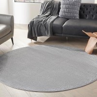 Nourison Essentials Indooroutdoor Silver Grey 6 X Round Area Rug Easy Cleaning Non Shedding Bed Room Living Room Dining R