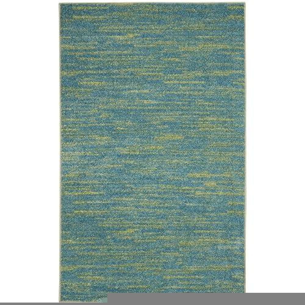 Nourison Essentials Indooroutdoor Blue Green 3 X 5 Area Rug Easy Cleaning Non Shedding Bed Room Living Room Dining Room